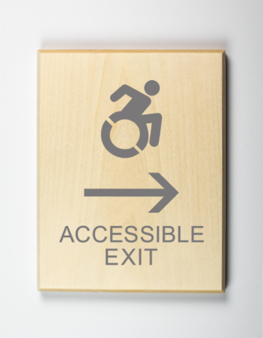 Eco-friendly Accessible Exit to Right Sign, Using Modified ISA