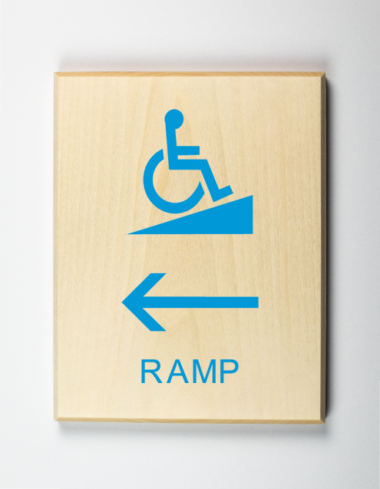 Eco-friendly Ramp to Left Sign