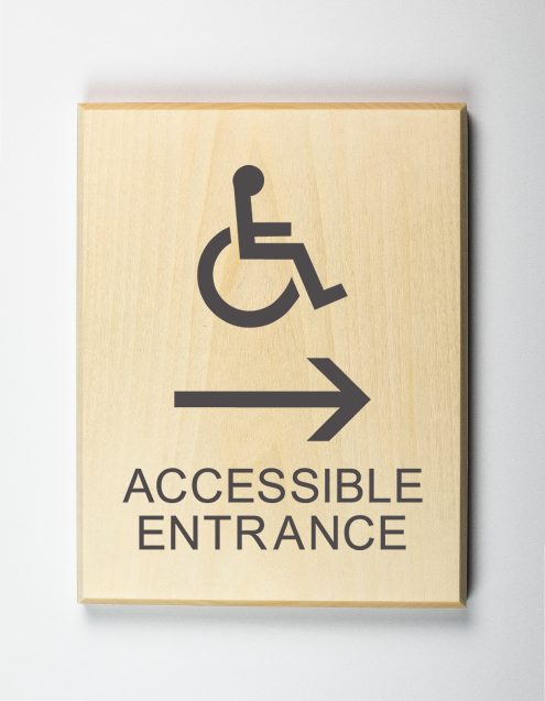 Accessible Entrance Arrow Sign
