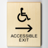 Accessible exit to right-black