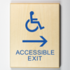 Accessible exit to right-blue