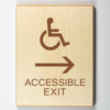 Accessible exit to right-brown