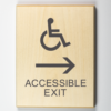 Accessible exit to right-dark-grey