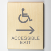 Accessible exit to right-grey