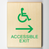 Accessible exit to right-kelly