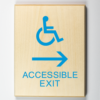Handicap accessible exit signs - to the right