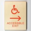 Accessible exit to right-orange