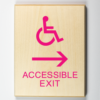 Accessible exit to right-pink
