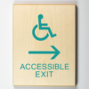 Accessible exit to right-teal