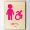 Boys Handicap Accessible Restroom Modified ISA-pink
