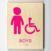 Boys Handicap Accessible Restroom-pink