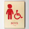Boys Handicap Accessible Restroom-red