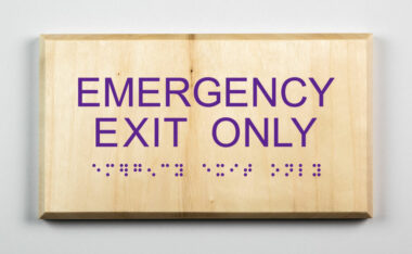 Eco-friendly Emergency Exit Only Sign