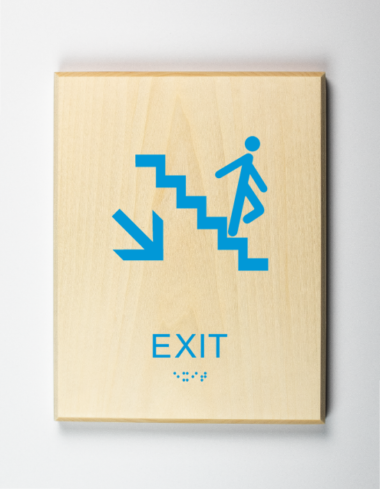 Exit Downstairs Sign