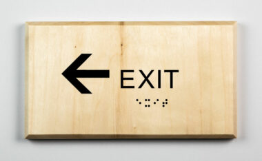 Eco-friendly Exit to Left Sign
