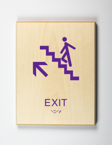 Exit Upstairs Sign