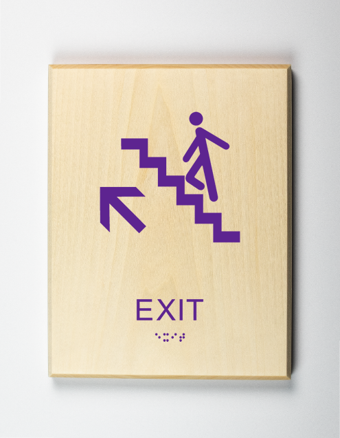 Exit Upstairs Sign