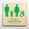 Family Restroom Sign, Accessible, Using Modified ISA