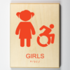 Childrens bathroom sign - girls