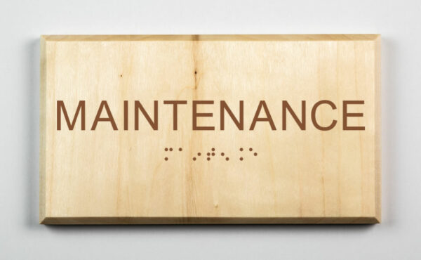 Maintenance Room Sign