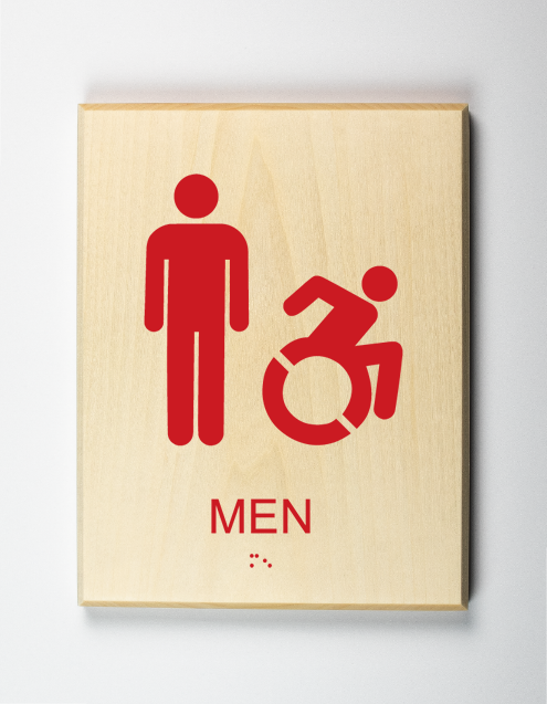 Mens Restroom, Accessible, Using Modified ISA-red