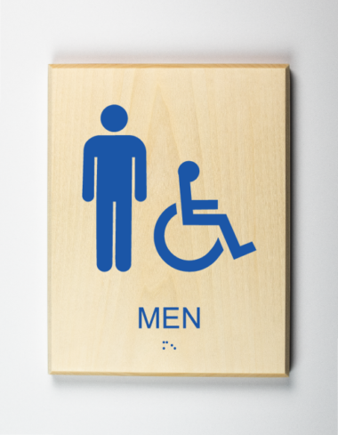 Accessible Mens Restroom Sign
