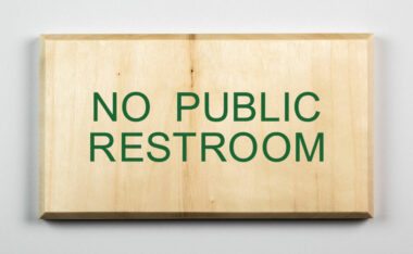 No Public Restroom Sign