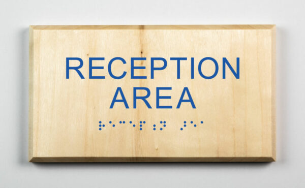 Reception Area Sign