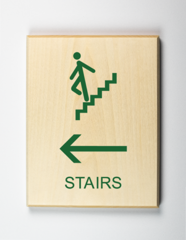 Stairs to Left Sign