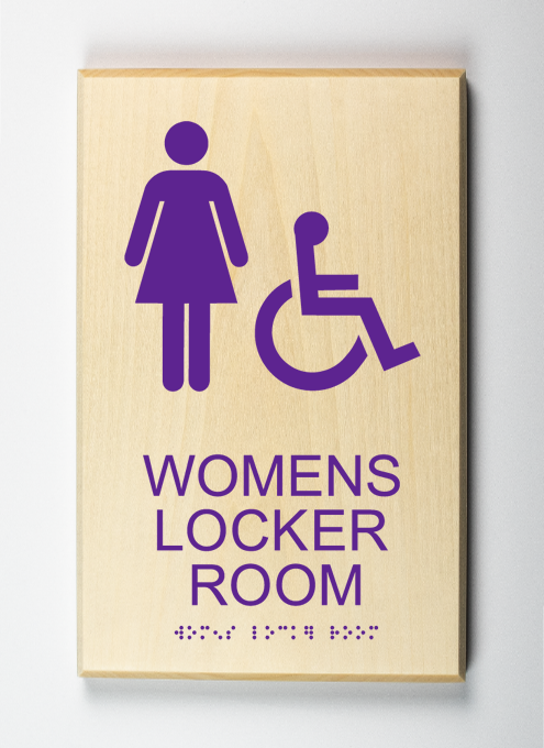 Womens Locker Room Sign, Accessible