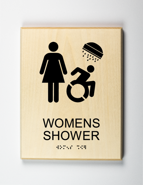 womens shower sign