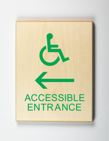 Accessible Entrance to Left Sign