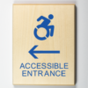 accessible entrance to left using modified ISA-blue