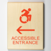 accessible entrance to left using modified ISA-orange