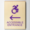 accessible entrance to left using modified ISA-purple