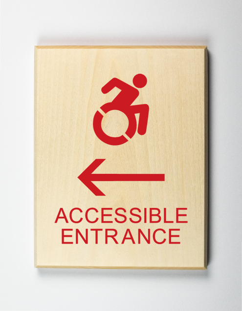 accessible entrance to left using modified ISA-red