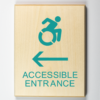 accessible entrance to left using modified ISA-teal