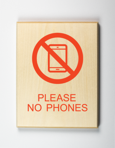 restriction signs - please no phones