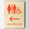 Restroom Sign With Arrow
