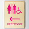 restrooms bathroom to left-pink