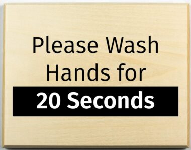 Please Wash Hands for 20 Seconds Sign, Coronavirus signage
