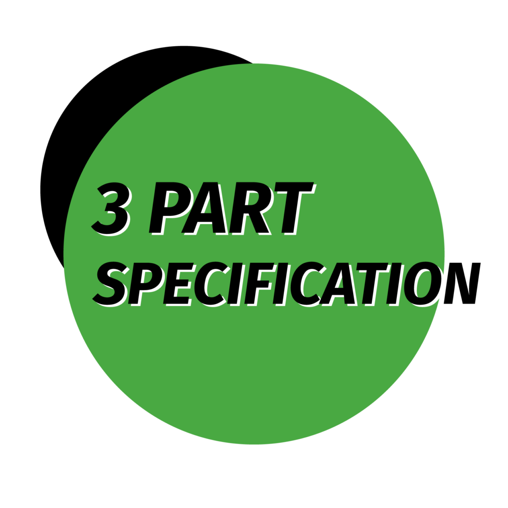 3 part specification MasterSpec, Icon