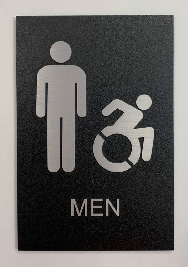 Metal Men's Restroom Sign