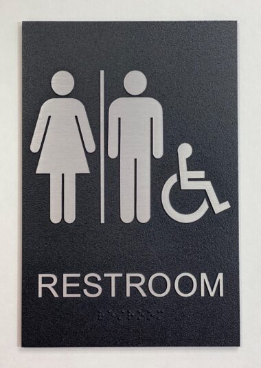All Gender Outdoor Restroom Sign